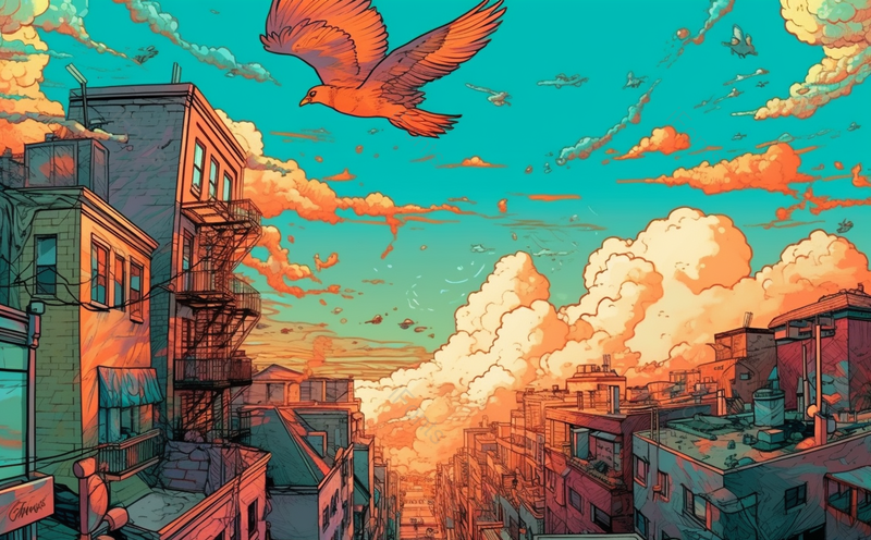 城镇蓝天鸟群云彩鸟群飞翔春天夏天国潮城市插画,插画/手绘图,插画/手绘图库,插画/手绘图下载,插画/手绘